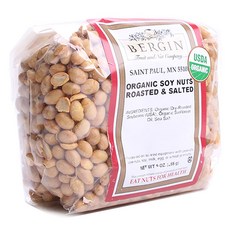 BERGIN Fruit and Nut Company 烘烤鹽味大豆, 1個, 255克