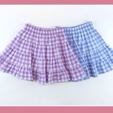 粉紅娜娜童裝 中大童親子款格紋裙褲58178
