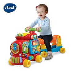 Vtech 4合1智慧積木學習車，多功能寶寶學步車，聲光積木玩具，安全穩固, 紅色