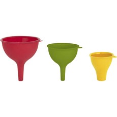Trudeau 矽膠漏斗, 3個, 紅色, 綠色, 黃色
