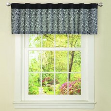 LUSH DECOR 印花窗簾, 黑色的