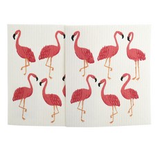 Now Designs 瑞典廚房抹布, 2個, 紅鶴