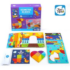 JarMelo 原創美玩 腦力全開七巧板-創意心型 JA95218 早教學習 邏輯思維 專注力 腦力訓練, 彩色