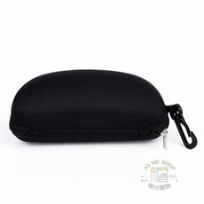 黑色EVA抗壓眼鏡盒 附掛鉤 牛津布材質 金屬拉鍊頭 適用大框墨鏡太陽眼鏡