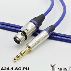 C SOUND 彩色音源線 6.3 TRS 轉 XLR 母頭 麥克風導線 錄音平衡線, 黑色,500cm