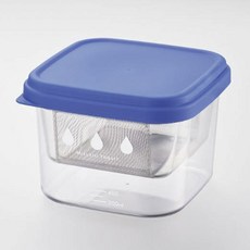 AKEBONO 曙產業 優格瀝水盒 L, 1個, 白色 藍色