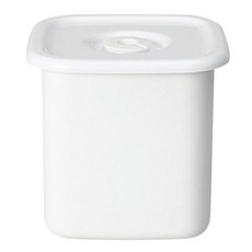 Noda Horo 野田琺瑯 白色方形密封盒 L, 1個