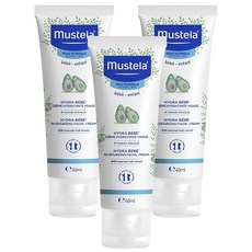 mustela 慕之恬廊 水潤保濕面霜, 3個, 40ml