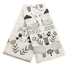 Danica Studio 亞麻混紡洗碗巾 2 件套廚房十字架, 1個, 荒野傳說