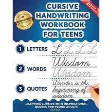 (英文圖書) Cursive Handwriting Workbook for Teens: Learning Cursive with Inspirational Quotes for Young ... 平裝版, Independently Published, English