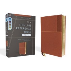 (英文圖書) Niv Thinline Reference Bible Large Print Leathersoft Brown Red Letter Comfort Print Imitation Leather, Zondervan, 英文, 仿皮