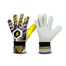 SHINEI 專業級守門員手套，高抓地力透氣舒適，加厚掌墊防護，靈活操控耐磨, 亮黃色, 1套