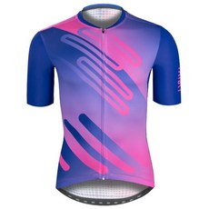 BAISKY百士奇夏季自行車衣男款空力短車衣 嵐焰 藍