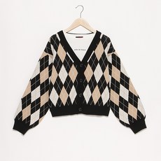 LOVETOXIC女款菱形格紋開襟衫含內搭