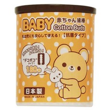 SANYO 山洋 嬰幼兒用棉花棒 雙頭螺旋型, 1個, 180件