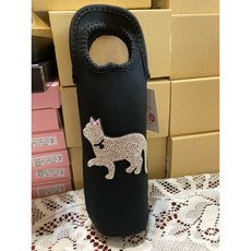 凡爾賽生活精品 全新日本進口手工貼鑽貓咪造型水壺袋