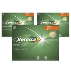 Berocca 拜維佳 維他命B群發泡錠 柳橙口味 3條入, 3盒, 45顆