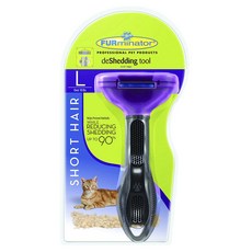 FURminator 短毛貓專用除毛刷 L號 6.7cm, 1個, 紫色的