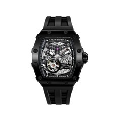 機械公爵 元素系列 自動上鍊 玫金框 黑色矽膠錶帶 機械錶 (TB8208A-15)