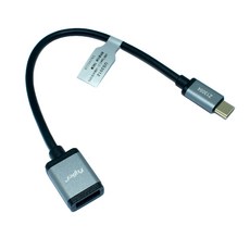 fujiei USB3.1 Type-c轉USB 3.0 A母高速傳輸 OTG資料擴充線15CM (鋁合金 鍍金頭), 1, 15cm, 無