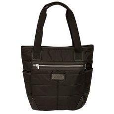 LOLe 女士絎縫 Lily 運動托特包單肩包, 黑色的