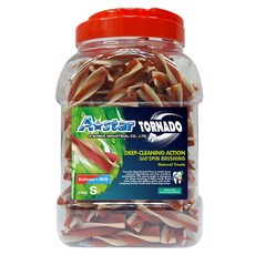 A*star TORNADO 漩力淨鮭魚牛奶潔牙棒 S號 寵物潔牙零食 天然成分 360度清潔, 810g, 1個, M