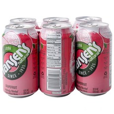 HansEn's natural 葡萄柚汽水, 6件, 355毫升