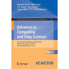 (英文圖書) Advances in Computing and Data Sciences: 5th International Conference ICACDS 2021 Nashik I... 平裝版, Springer, 英文