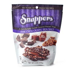 Snapper's Goodies Crunch 鹹甜焦糖椒鹽捲餅黑巧克力海鹽, 1個, 170克