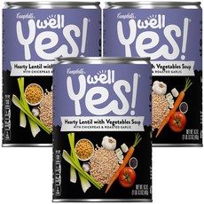 Well Yes 蔬菜扁豆烤大蒜湯罐頭, 3罐, 463g