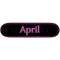 April OG Logo Helix粉黑滑板板身 8.0吋, 粉黑, 1個
