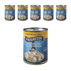 Progresso 新英格蘭蛤蜊巧達濃湯罐頭 無麩質, 6罐, 524g