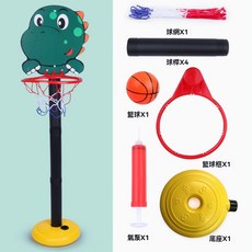 萌趣卡通兒童籃球板架 免打孔懸掛式投籃筐 寶寶家用室內外投籃玩具 兒童籃球架, 恐龍籃球架