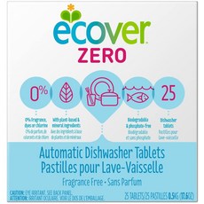ecover 無香味洗碗機用膠囊 25顆入, 1盒, 500g