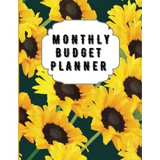 (英文圖書) Monthly Budget Planner: Sunflower Monthly Expense Log Debt Tracker Financial Goal Planner ... 平裝版, Andrea Clarke Pratt, 英文