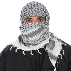 軍風圍巾, 1個, 藍色 + 白色