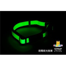 PETRICK 派翠克 夜光狗狗插扣項圈 共2色 夜間安全反光項圈 寵物項圈, 亮桃粉