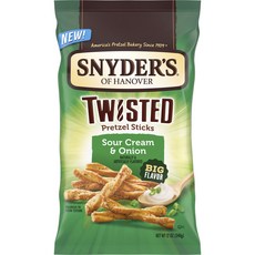 史奈德扭曲椒鹽捲餅棒酸奶油和洋蔥, 1個, 340g