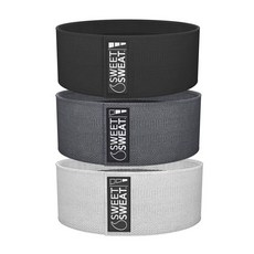 SPORTS RESEARCH Sweet Sweat3階段翹臀圈 輕量級+中量級+重量級組, 淺灰色+中灰色+深灰色, 1組