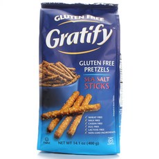 GRATIFY 無麩質海鹽椒鹽脆餅棒, 1袋, 400g