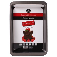 Calinary Edge 無把手烤盤 優質長方形蛋糕盤 麵包模具 蛋糕模具 雪紡鍋, 1個