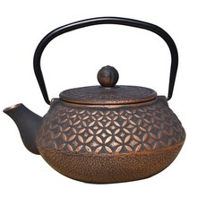 老荷蘭鑄鐵 Amai 茶壺 24oz, 709.8毫升, 黑色+銅