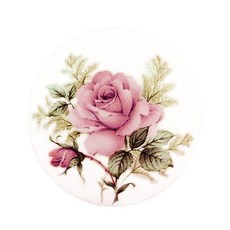 Mydiy 玫瑰花瓷珠, 粉色