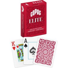 COPAG POKER 1546 高級塑膠撲克牌 2副盒裝 撕不爛 寬牌/窄牌, 寬牌/Elite/大字/紅
