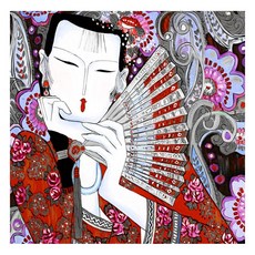 御畫房 民俗系列手繪油畫 80x80cm VF-183, 詳見包裝