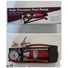 好樂購 打氣筒 腳踏式附表單筒雙筒 - 輕巧便攜，精準壓力監控，適用多種充氣產品, 手壓-打氣筒-限宅配