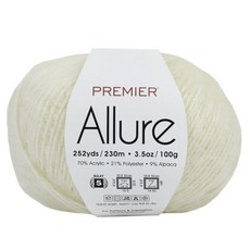 Premier Yarns Allure 編織線, 230m, 珍珠, 1個