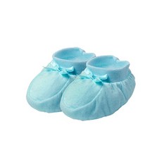 Vivibaby 純棉蝴蝶結嬰兒腳套 寶寶保暖襪套 0-6個月 藍粉兩色