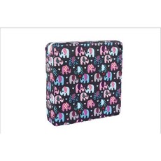 兒童餐椅可調增高坐墊 (高密度海綿), 藍色，綠色，紫色，大象綁帶, 1個