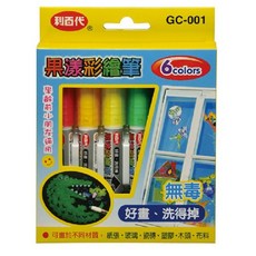 利百代 GC-001-6C 果樣彩繪筆6色組 / 盒, 詳見包裝